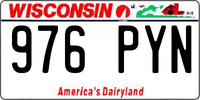 WI license plate 976PYN