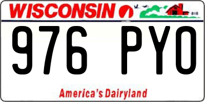 WI license plate 976PYO