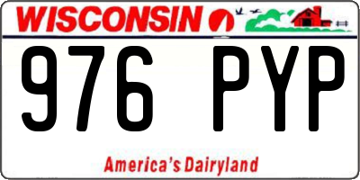 WI license plate 976PYP