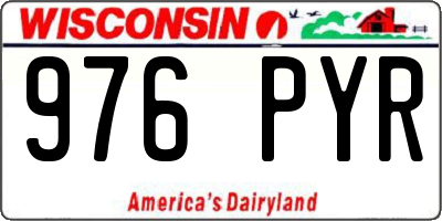 WI license plate 976PYR
