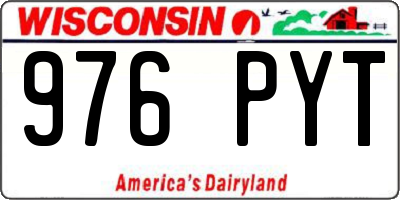 WI license plate 976PYT