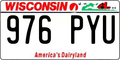 WI license plate 976PYU