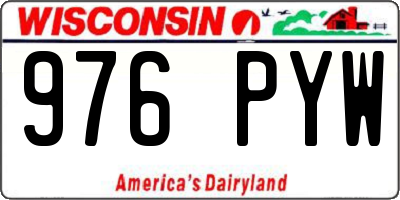 WI license plate 976PYW