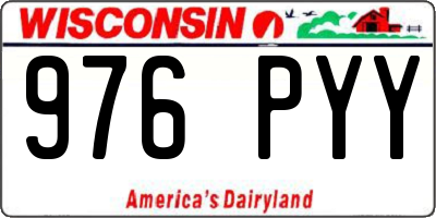 WI license plate 976PYY