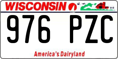 WI license plate 976PZC