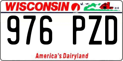 WI license plate 976PZD