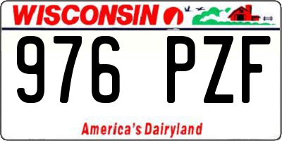 WI license plate 976PZF