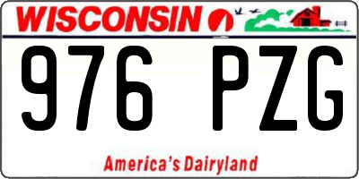 WI license plate 976PZG