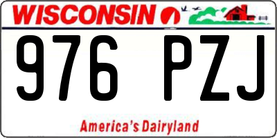 WI license plate 976PZJ
