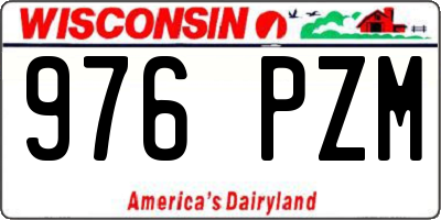 WI license plate 976PZM