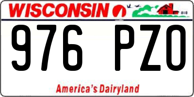 WI license plate 976PZO