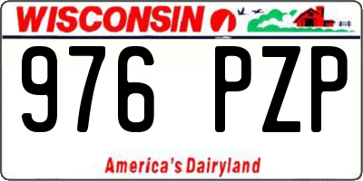 WI license plate 976PZP