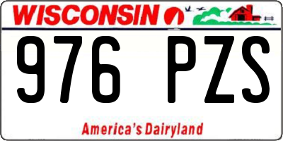 WI license plate 976PZS
