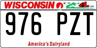 WI license plate 976PZT