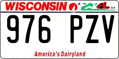 WI license plate 976PZV