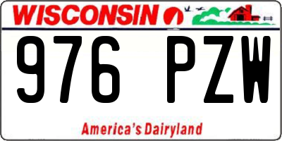 WI license plate 976PZW