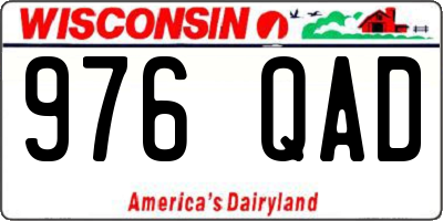 WI license plate 976QAD