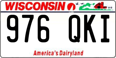 WI license plate 976QKI
