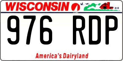 WI license plate 976RDP