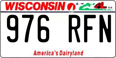 WI license plate 976RFN