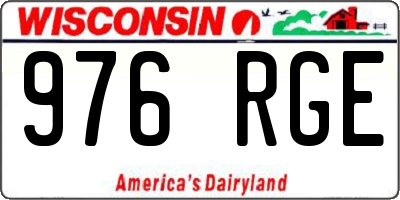 WI license plate 976RGE