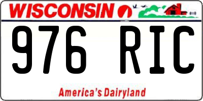 WI license plate 976RIC