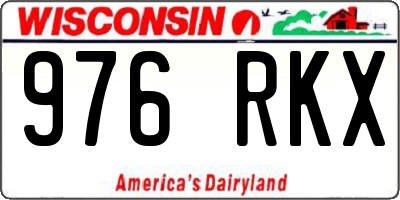 WI license plate 976RKX