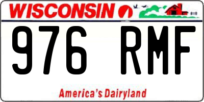 WI license plate 976RMF
