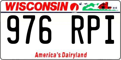 WI license plate 976RPI