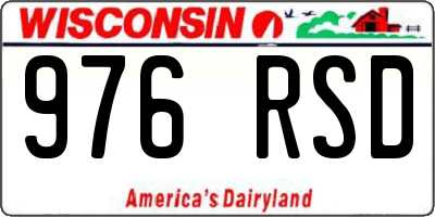 WI license plate 976RSD