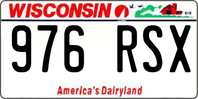 WI license plate 976RSX