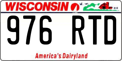 WI license plate 976RTD