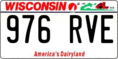 WI license plate 976RVE