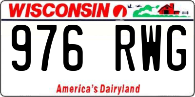WI license plate 976RWG
