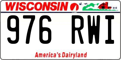 WI license plate 976RWI