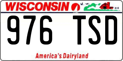 WI license plate 976TSD