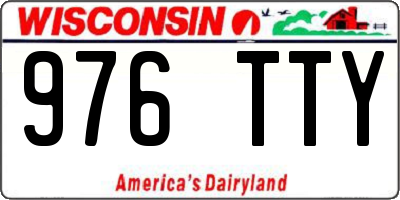 WI license plate 976TTY