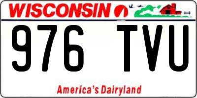 WI license plate 976TVU