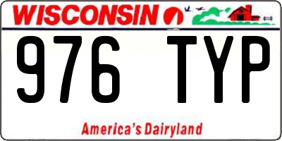 WI license plate 976TYP