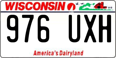 WI license plate 976UXH
