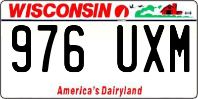 WI license plate 976UXM
