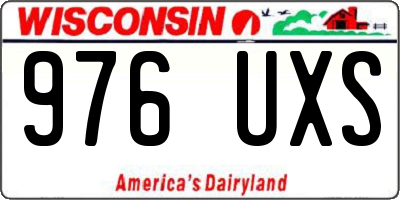 WI license plate 976UXS