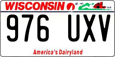 WI license plate 976UXV