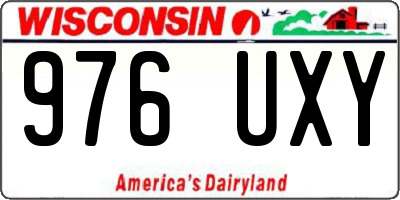 WI license plate 976UXY