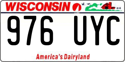 WI license plate 976UYC