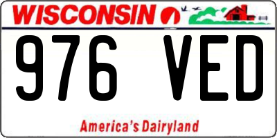 WI license plate 976VED