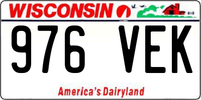 WI license plate 976VEK
