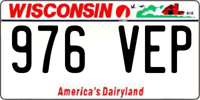 WI license plate 976VEP