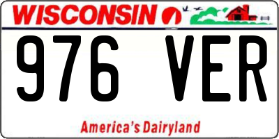 WI license plate 976VER