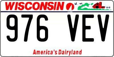 WI license plate 976VEV